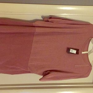 Mauve washes fabric hem top